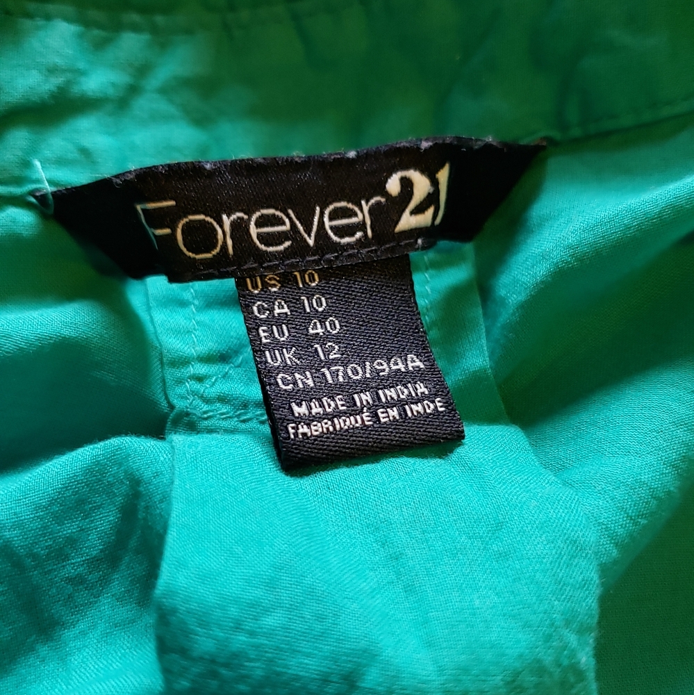 teal button down - Picture 4 of 4